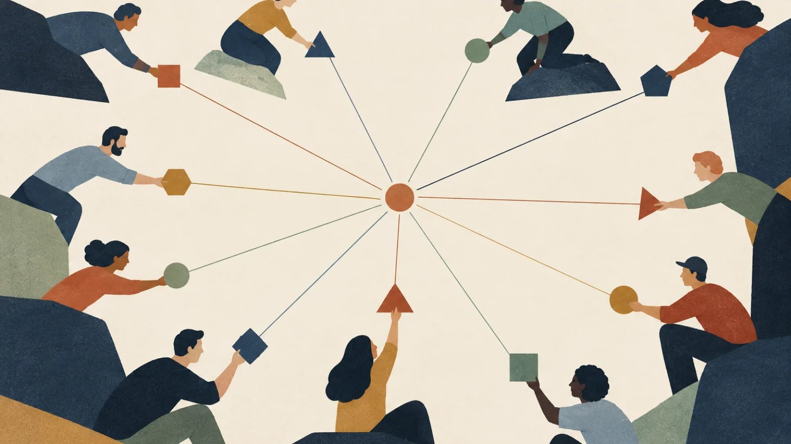 Independent people offer different estimates towards a shared result